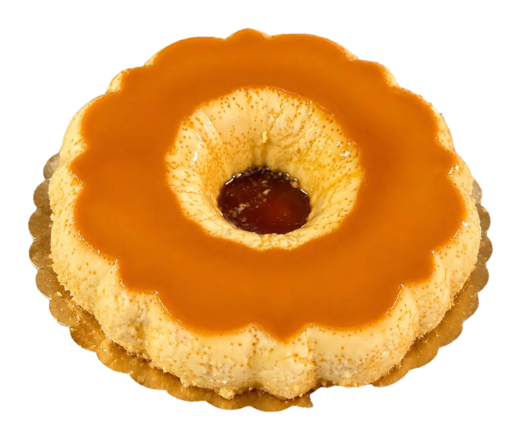 Flan de caramelo en corona
